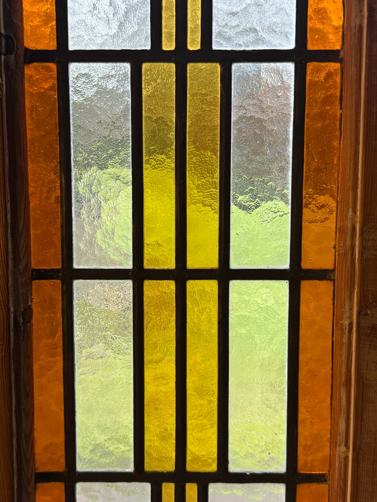 Παράθυρο βιτρό - 1930-1940 - Πανέλο σε ξύλινο πλαίσιο - ύψος 95 εκ. #3.2