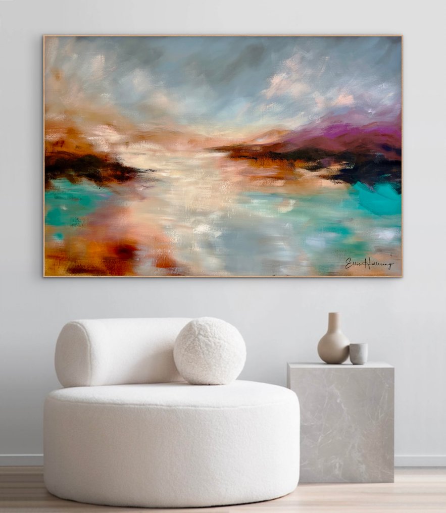 Ellis Hollering - Golden Mist - XXL Abstract landscape #2.1