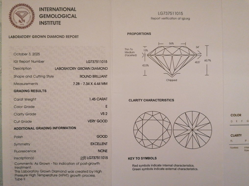 没有保留价 - 耳环 - 14K包金 白金 - 2.89ct. tw. 钻石 (实验室培育) #3.2