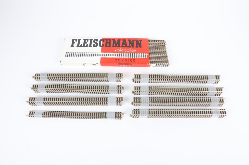 Fleischmann N轨 - 9100 - 模型火车车轨 (57) - Piccolo rechte railstukken 222mm #1.0