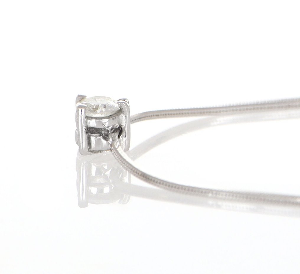 Zonder Minimumprijs - Recarlo - Ketting met hanger - 18 karaat Witgoud - 0.35ct. tw. Diamant (Natuurlijk) #1.0