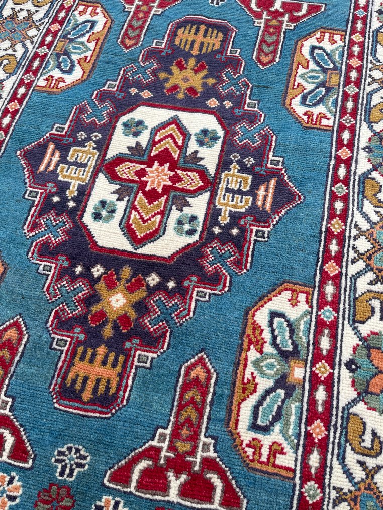 Fine Afghan shawl - new - unused - hand-knotted - wool - new - Carpet - 146 cm - 97 cm #2.1