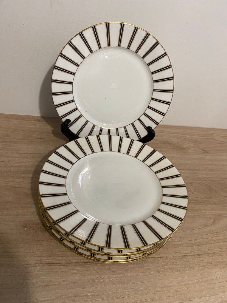 chabrol et poirier Limoges, Limoges - Chabrol Frères & Poirier - Serveringstallrik (6) - Porslin - Limoges tallrik #1.0