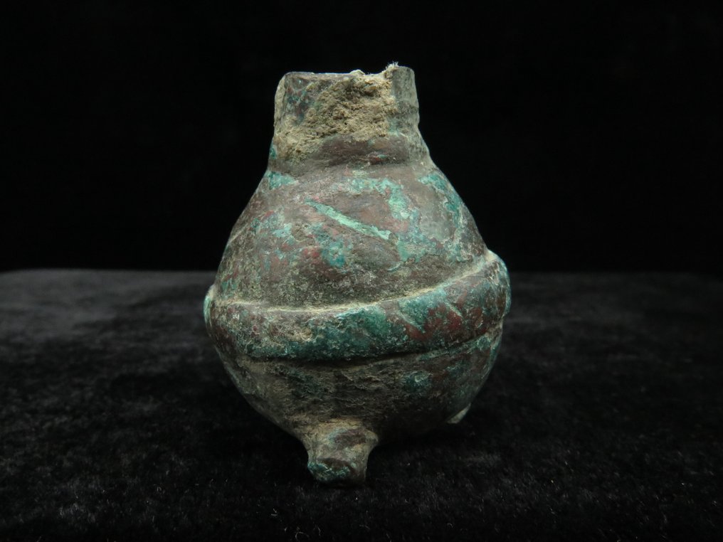 巴克特里亞 青銅色 装饰的 Kohlpot - 4.5 cm  (沒有保留價) #2.1