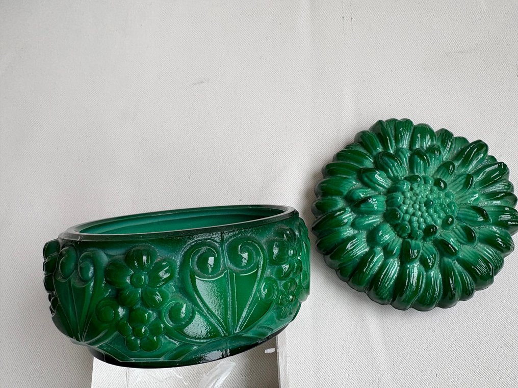 珠寶箱 (4) - 孔雀石, 玻璃 - 三个漂亮的盒子 + 兔子 #4.3