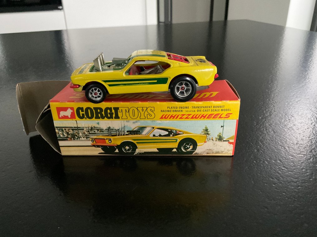Corgi 1:43 - Modellauto - Corgi 166 Ford Mustang 'Organ Grinder' Dragster With Whizzwheels - Fenster verpackt - Kein Mindestpreis #1.0