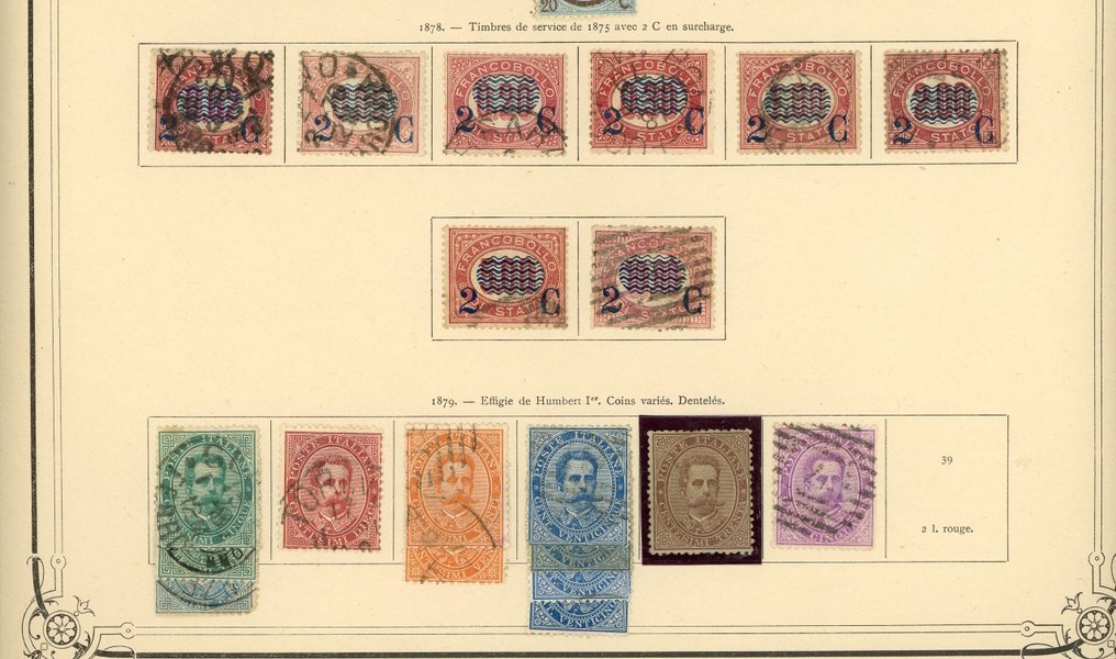 Ιταλία 1861 - COTE +2800 - Πολύ όμορλη συλλογή που ακολουθείται από τα κλασικά, Poste, φόρους, CP, Service, ... #2.1