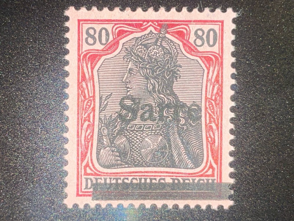 Område af Saar-bassinet 1920 - Saargebiet Mi-Nr. 16 I PF vurderet postfrisk BPP Sarre topværdi med pladefejl! - 16 I PF B #1.0