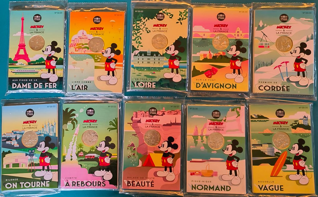 Γαλλία. 10 Euro 2018 "Mickey" (10 monnaies)  (χωρίς τιμή ασφαλείας) #1.0