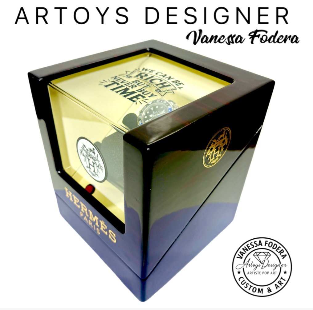 Vanessa Fodera (1981) - «TIME IS MONEY » ART & TIME (watch winder XXL automatic) #1.0