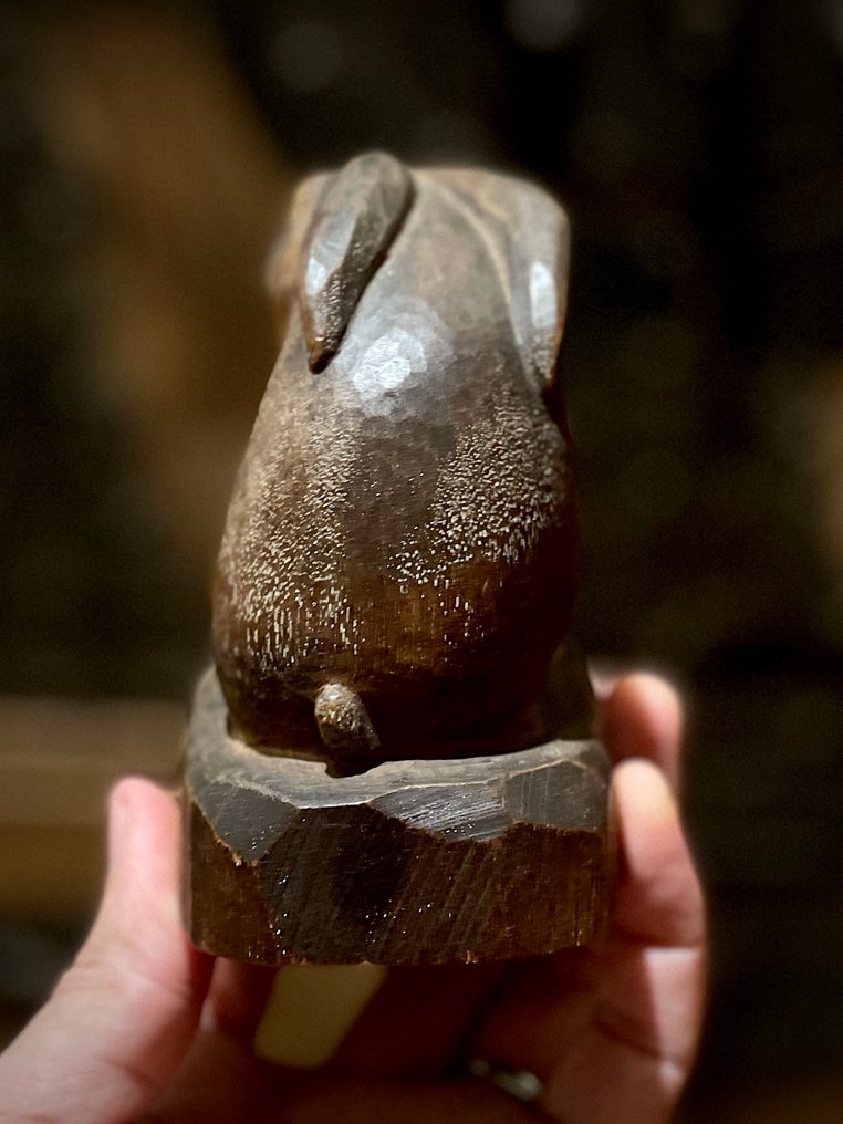 Wood carved Rabbit - 雕塑 木 - 日本 (没有保留价) #3.2
