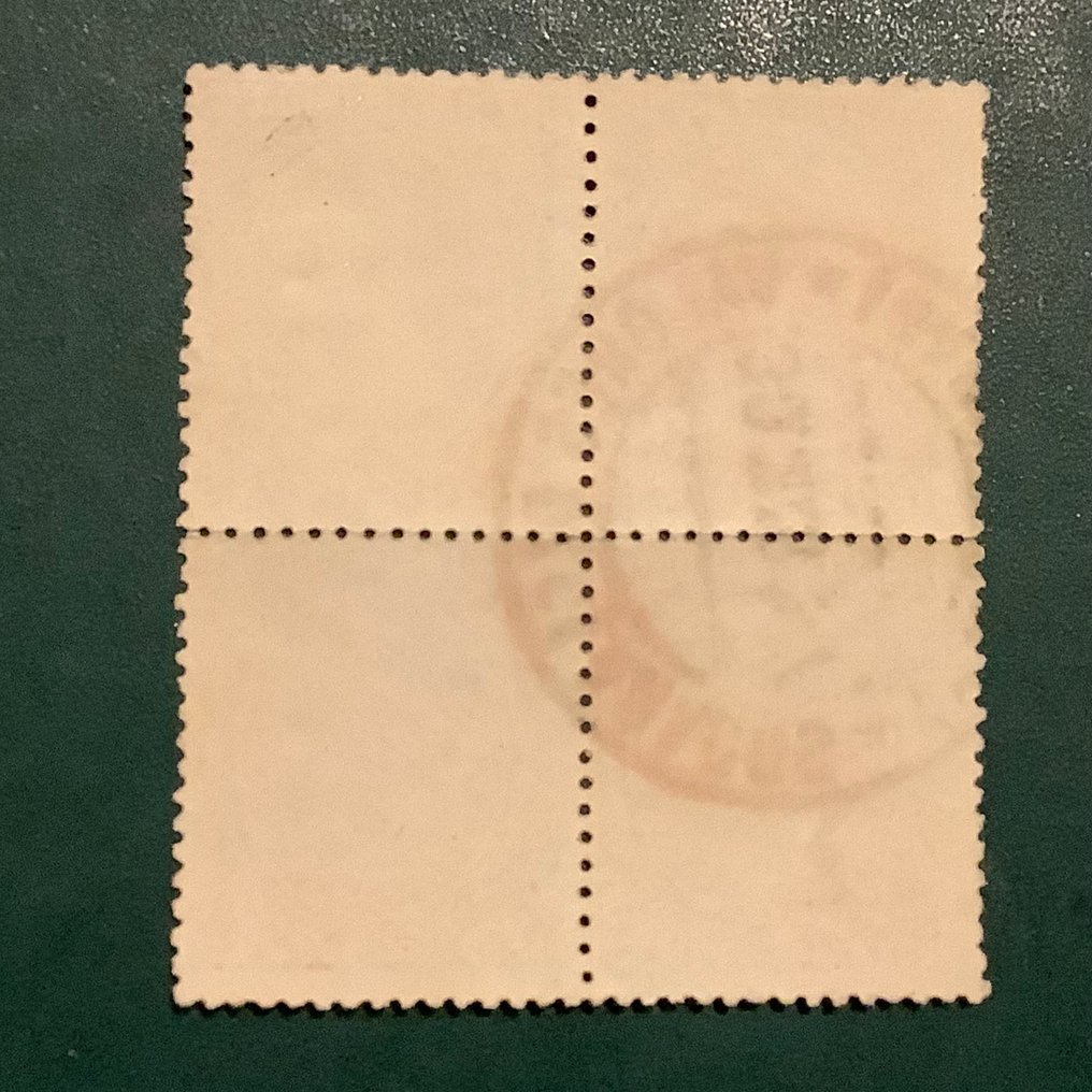 Spania 1889 - 10 Peseta Reinado De Alfonso XIII i blokk av fire - Edifil 228 #4.3