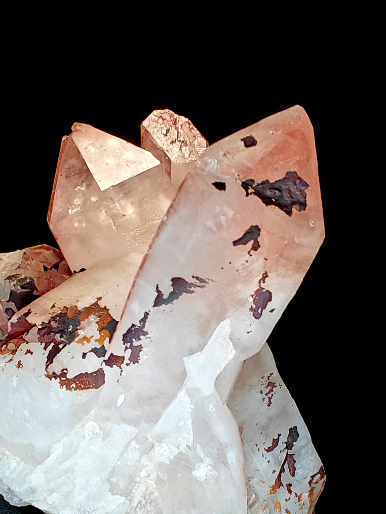 Hematite Quartz Crystals on matrix - Height: 12 cm - Width: 11 cm- 1027 g #4.3