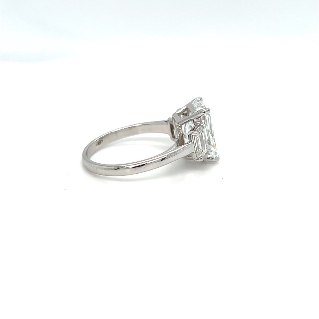 Bague - 14 carats Or blanc - 5.00ct. tw. Diamant (Cultivé en laboratoire) - Diamant #2.1