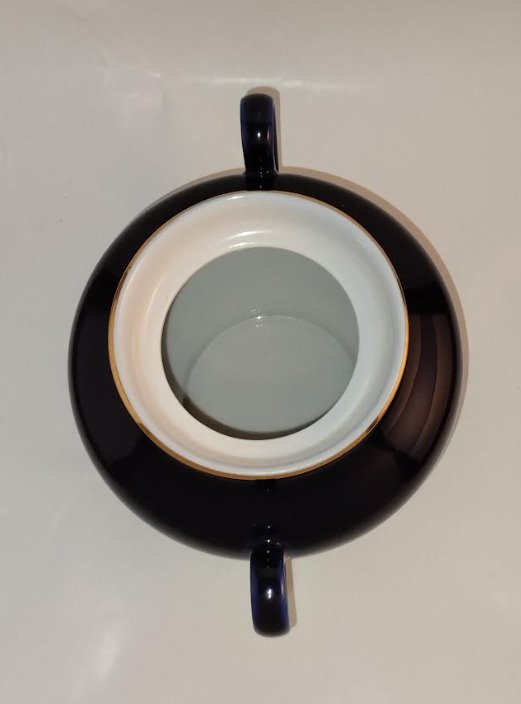 Lomonosov Imperial Porcelain Factory - Service à thé (6) - Or 24 ct, Porcelaine dure - Cobalt avec une bande en or 24K #4.3