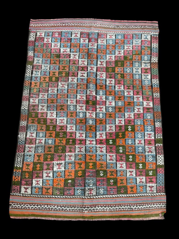 小地毯 - 147 cm - 100 cm - 土耳其复古色彩 #1.0