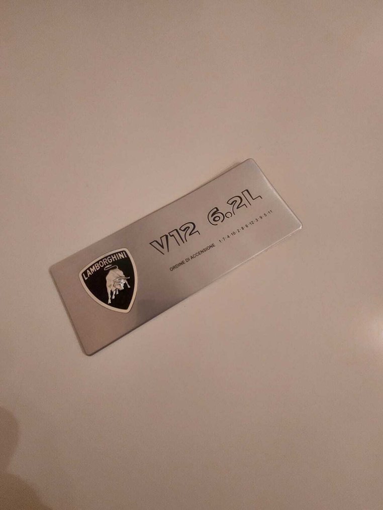 Placca in metallo V12 6.2L - Lamborghini - MURCIELAGO #3.2