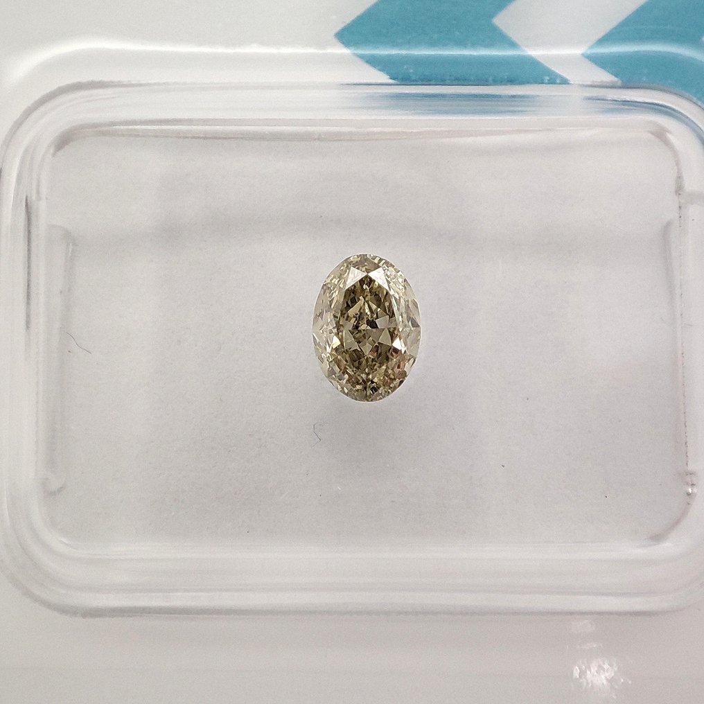 没有保留价 - 1 pcs 钻石  (天然色彩的)  - 0.46 ct - 椭圆形 - Fancy light 黄色 - SI1 微内含一级 - 国际宝石研究院（IGI） #1.0
