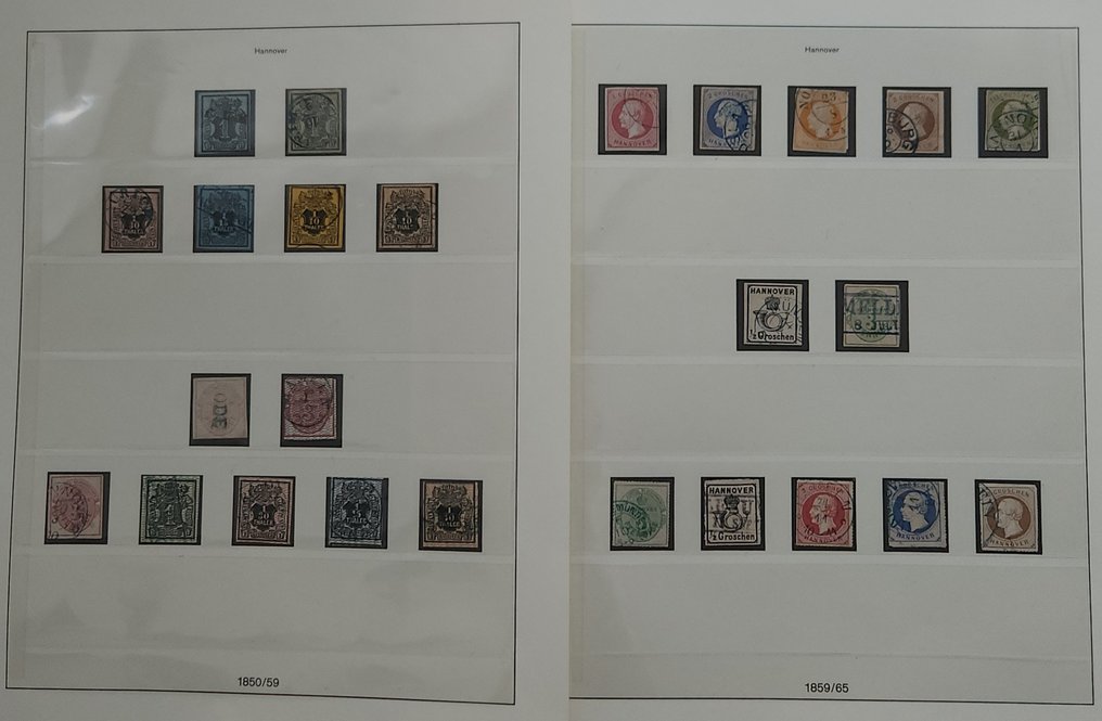 Hannover 1850/1864 - Altdeutschland Hannover, emissioni complete timbrate - Michel Nr. 1-25 #1.0