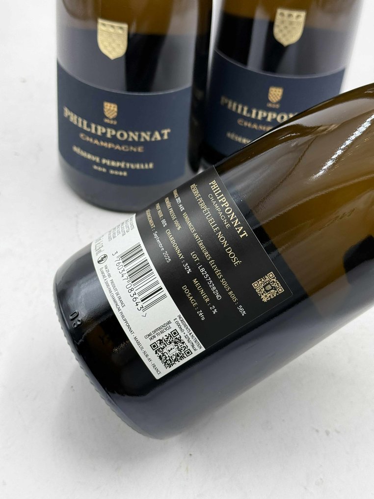 Philipponnat, Philipponnat Réserve Perpétuelle Non Dosé - Champagne Zéro Dosage - 3 Flaske (0,75L) #3.2