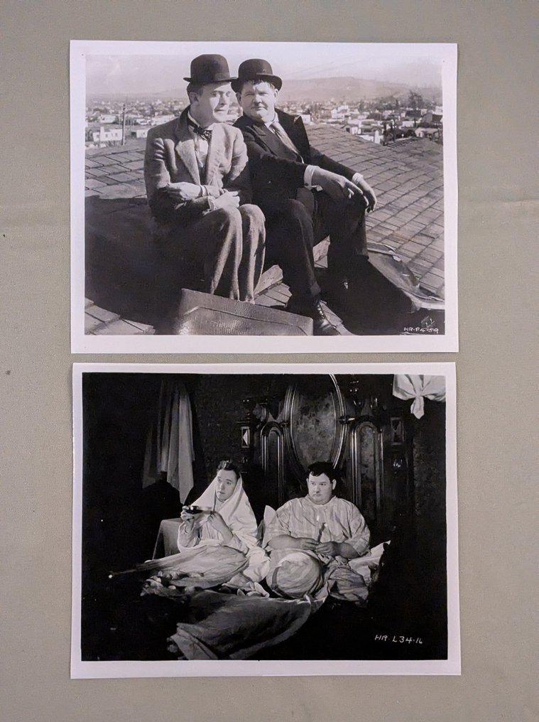 Laurel and Hardy - Set of four black and white vintage lobby stills featuring Laurel and Hardy #4.3