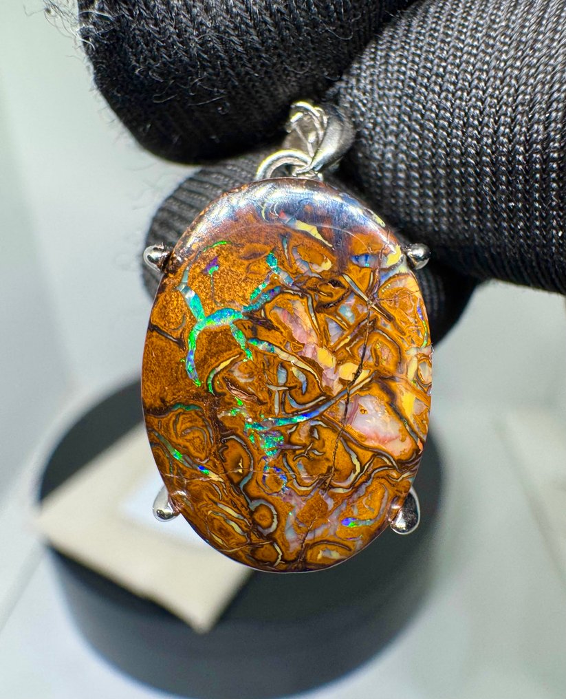 Οπάλιο Κρεμαστό κόσμημα - Ύψος: 29 mm - Πλάτος: 14 mm- 3.6 g - (1) #2.1