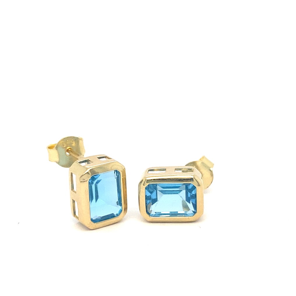 Nincs minimálár - Drop fülbevaló - 14 kt. Sárga arany -  4.25ct. tw. Topáz #4.3