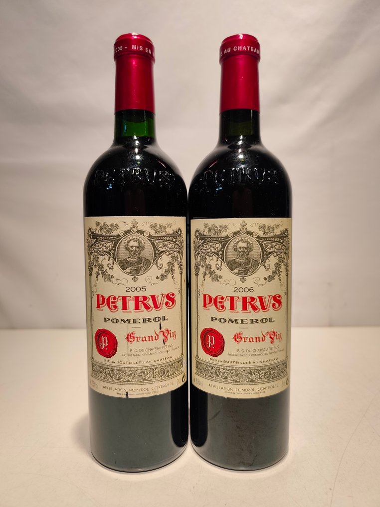 2005 , 2006 Petrus - Pomerol - 2 Bottiglie (0,75 L) #1.0