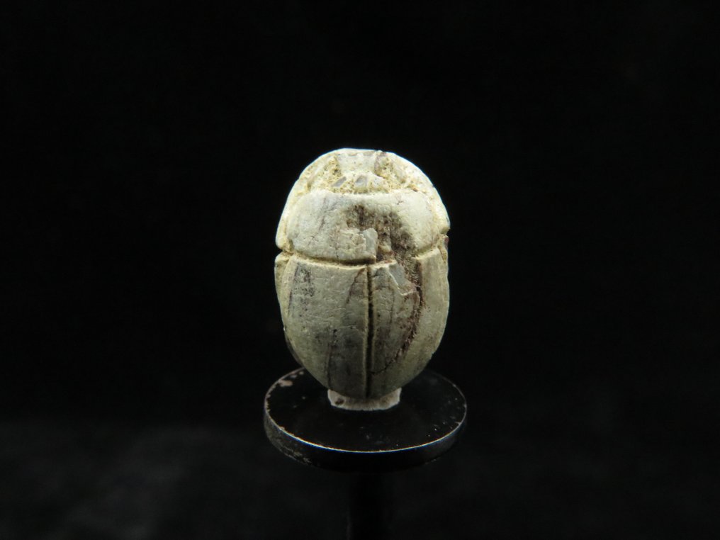 Αρχαία Αιγυπτιακή Στεατίτης Σκαραβαίος της Δικαιοσύνης και της Ομορφιάς ως προσευχή για τον Βασιλιά. - 1.4 cm  (χωρίς τιμή ασφαλείας) #3.2