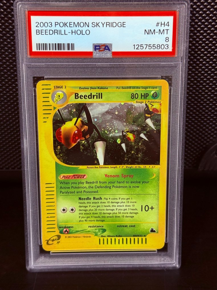 Pokémon Graded card - Beedrill H4 Foil - PSA 8 - EX #1.0