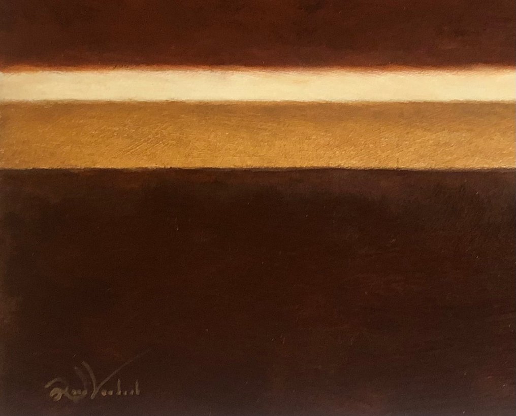 Ruud Verkerk - Gouds plateel met Magnoliatak. #3.2