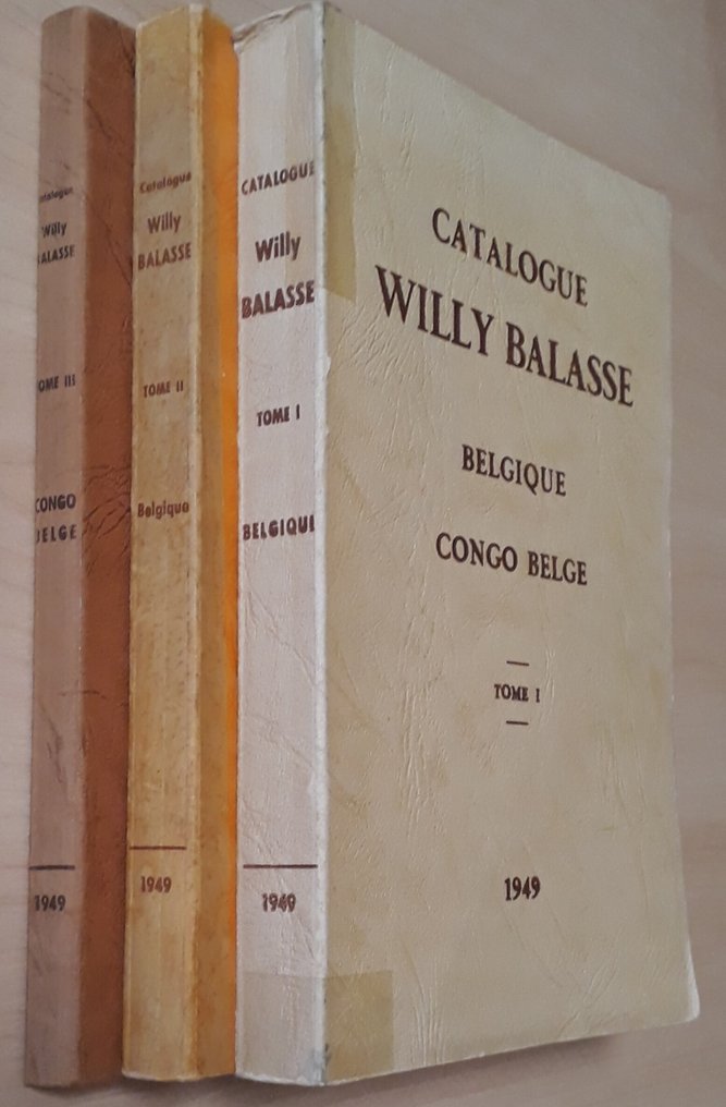 比利時 1949 - 文獻：威利·巴拉斯目錄，比利時剛果比利時，Tome I、II 和 III #1.0