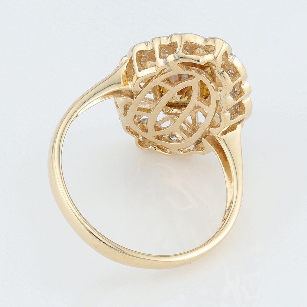 戒指 - 14K包金 黄金 - 1.84ct. tw. 棕色 钻石 (天然色彩的) - 钻石 - IGI 证书 #2.1