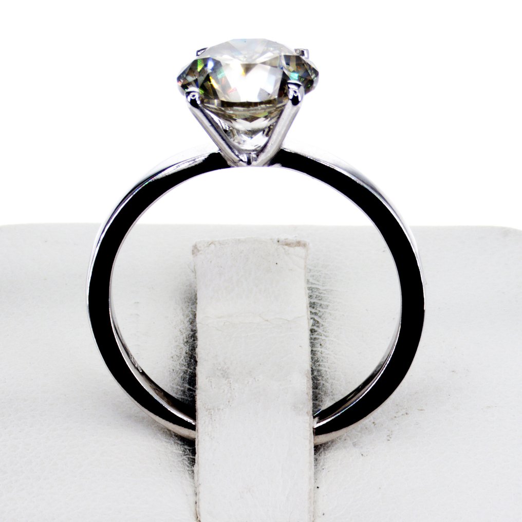 没有保留价 - 订婚戒指 - 14K包金 白金 - 2.58ct. tw. 钻石 (天然色彩的) #1.0