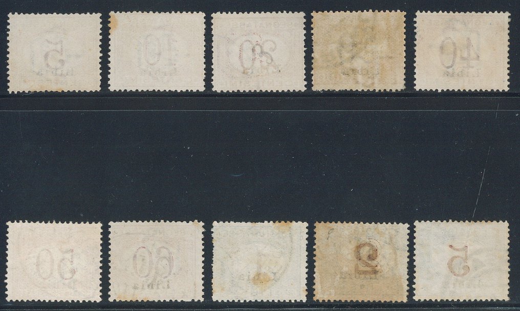 意大利利比亚殖民地  - 编号：超标，完整系列编号1/10。 #1.0