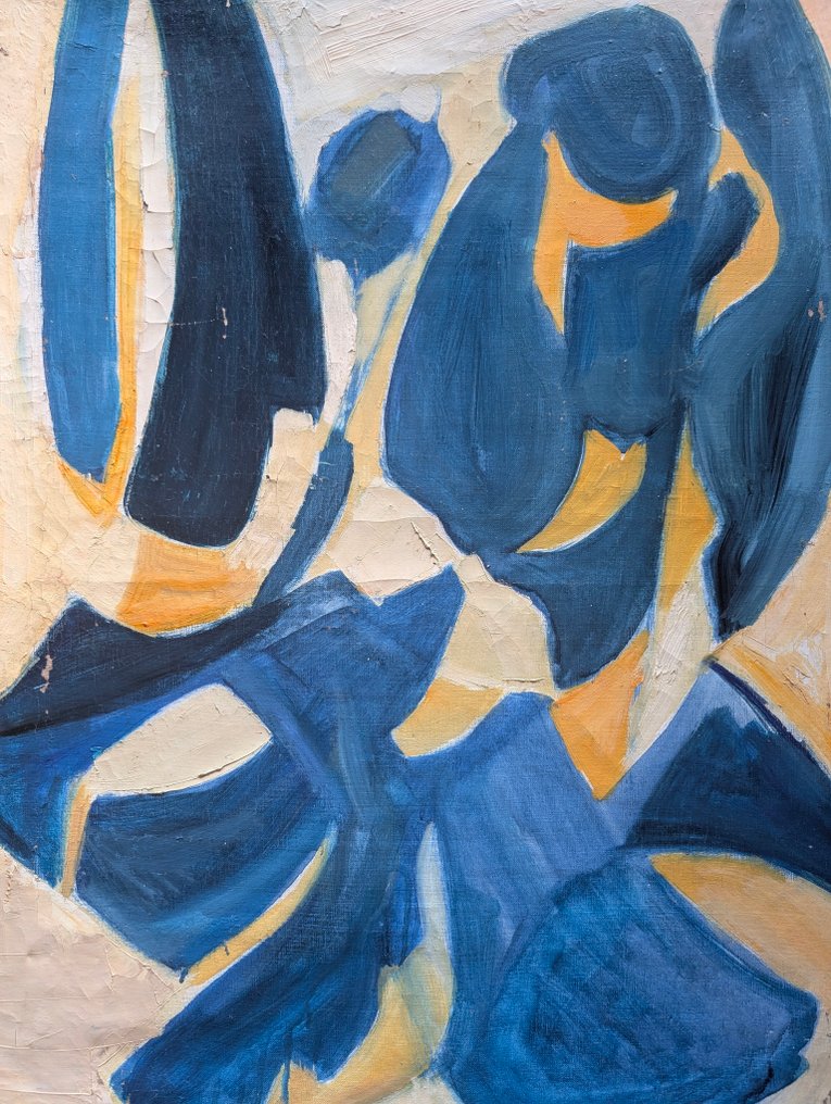 Jacques Simon (1942-1995) - Abstraction bleu et jaune #1.0