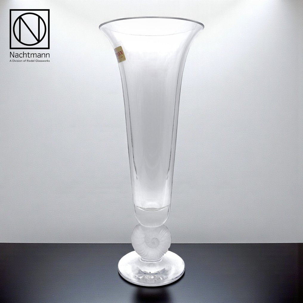 Nachtmann Seit 1834 - Βάζο -  Τρόμπα Mod. «Conchiglia»  - Cristallo al Piombo 24% χειροποίητο φυσητό - 37,5 εκ. - Κατασκευασμένο στη Γερμανία #1.0