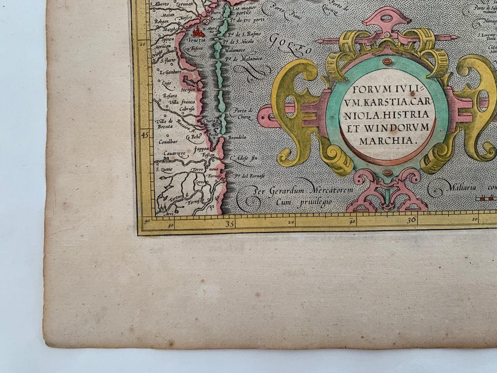 Olaszország - Velencei-öböl, Trieszti-öböl, beleértve Friulit és Istriát.; G. Mercator - Forum Iulium, Karstia, Carniola, Histria et Windorum Marchia - 1621-1650 #3.2