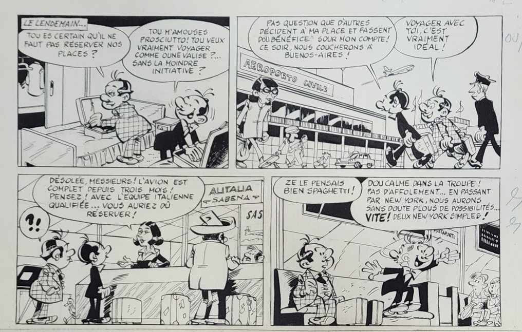Dino Attanasio - 1 Original page - Spaghetti - Quand la coupe est pleine pl02 - 1978 #2.1