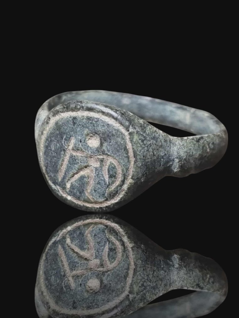 古罗马 令人惊叹且稀有的 Gladius Seal 戒指  (没有保留价) #1.0