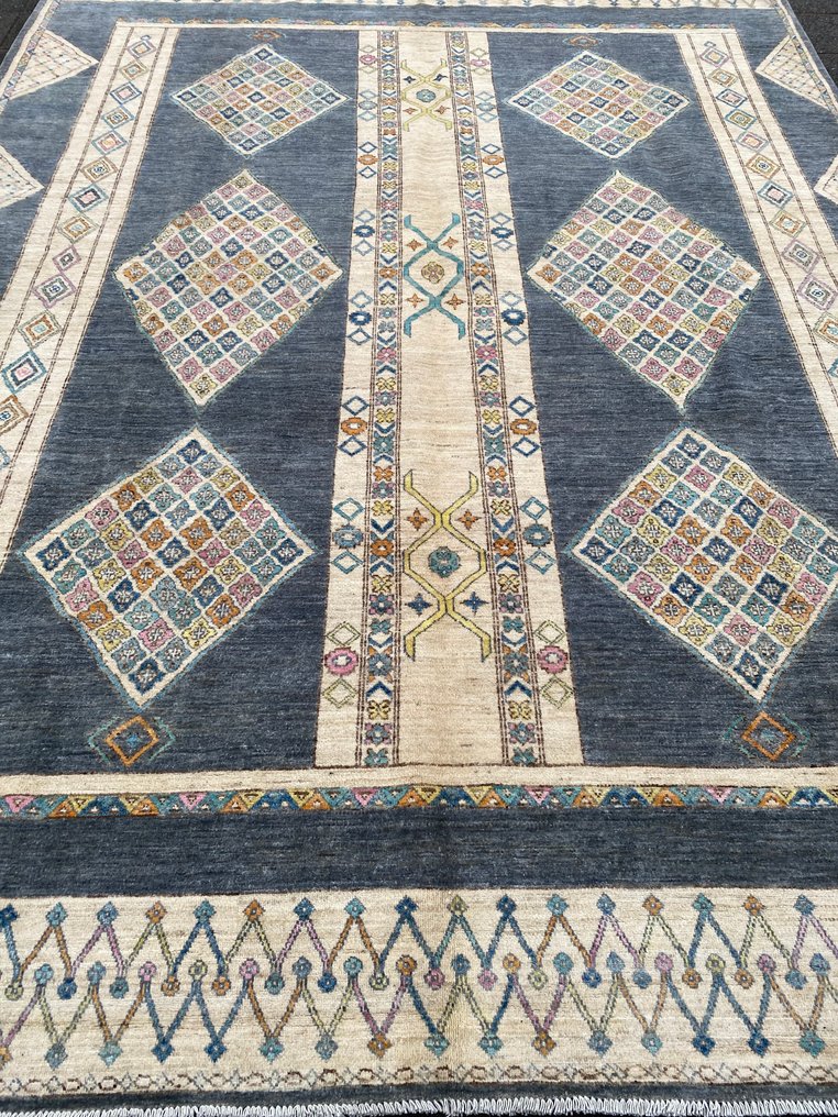 Δημιουργικό έργο Ikat χαλί - αχρησιμοποίητο - Χαλί - 358 cm - 270 cm #2.1