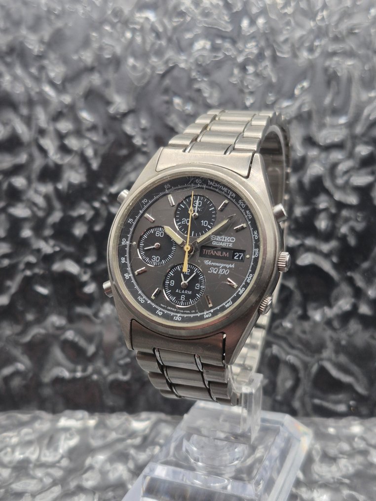 Seiko - Titanium Chronograph SQ100 - No Reserve Price - 7T32-F060 - Men - 1990-1999 #1.0