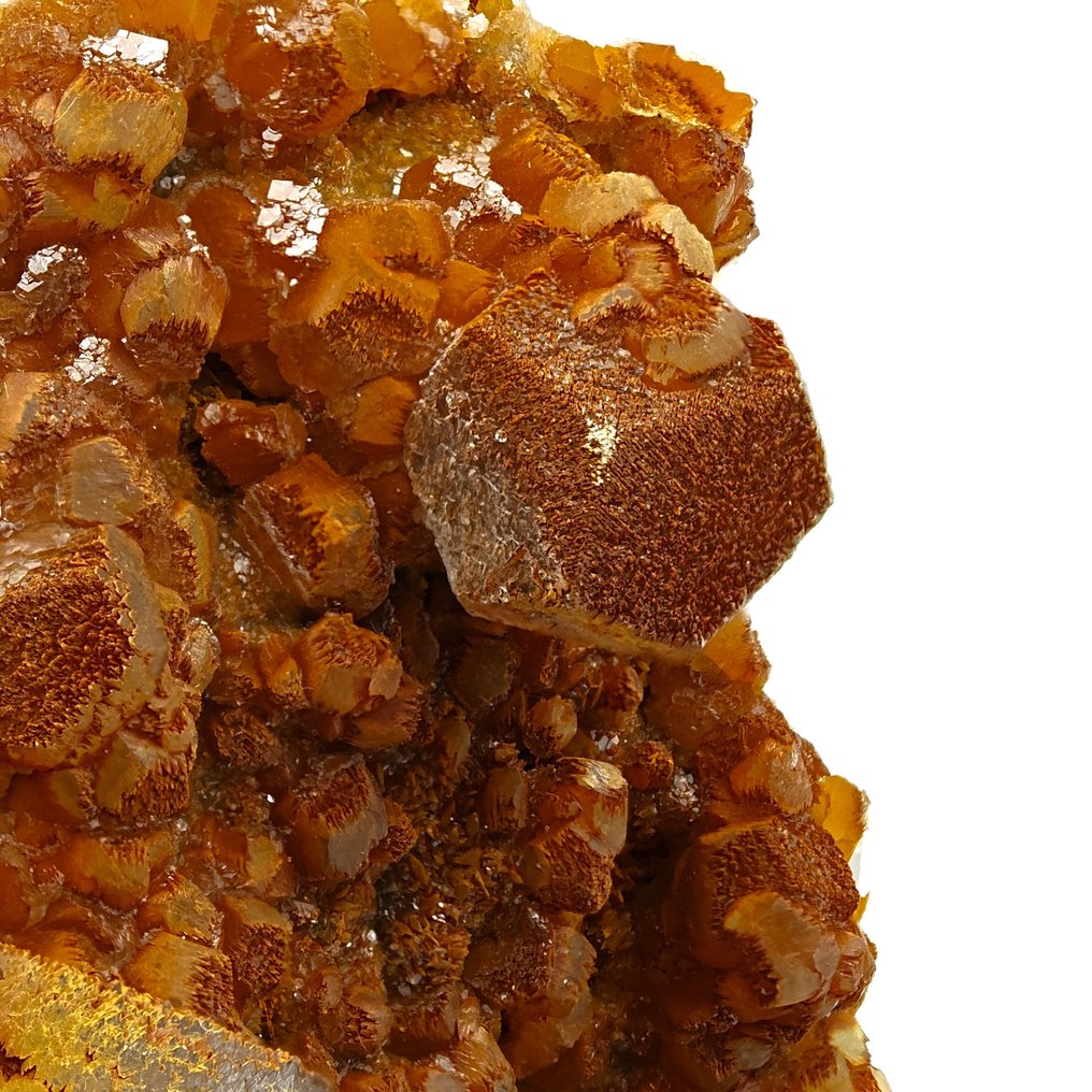 橙色方解石，大晶体，法国 水晶矩晶体 - 高度: 104 mm - 宽度: 77 mm- 556 g #3.2