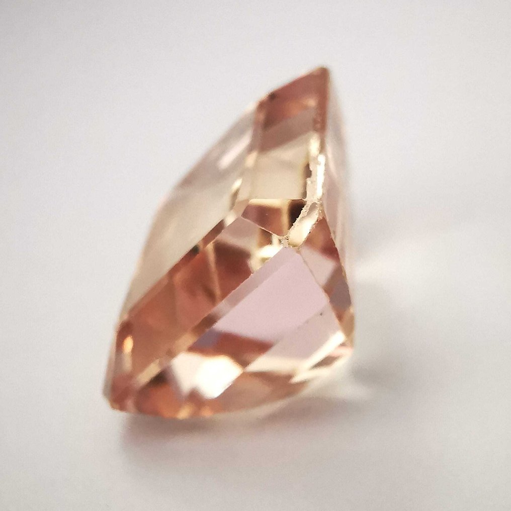 No Reserve Price Spodumene  - 18.21 ct - Antwerp Laboratory for Gemstone Testing (ALGT) - Yellow light pink #4.3