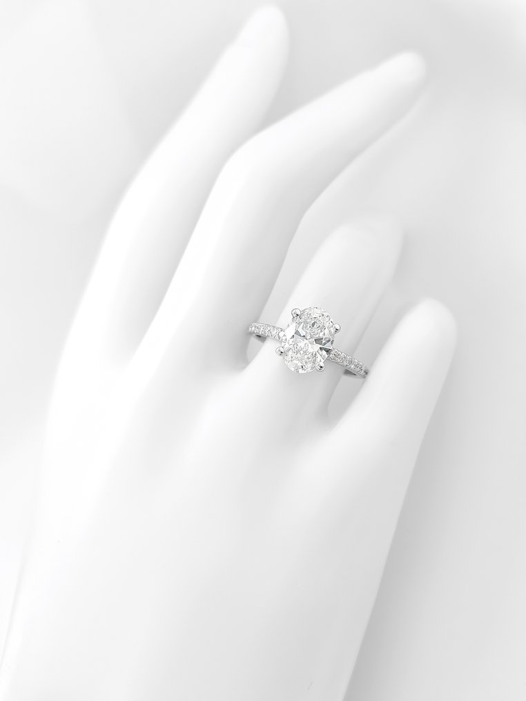 Nincs minimálár - Gyűrű - 14 kt. Fehér arany - 2.12ct. tw. Gyémánt (Laboratóriumban előállított) - Gyémánt - IGI Certified #4.3