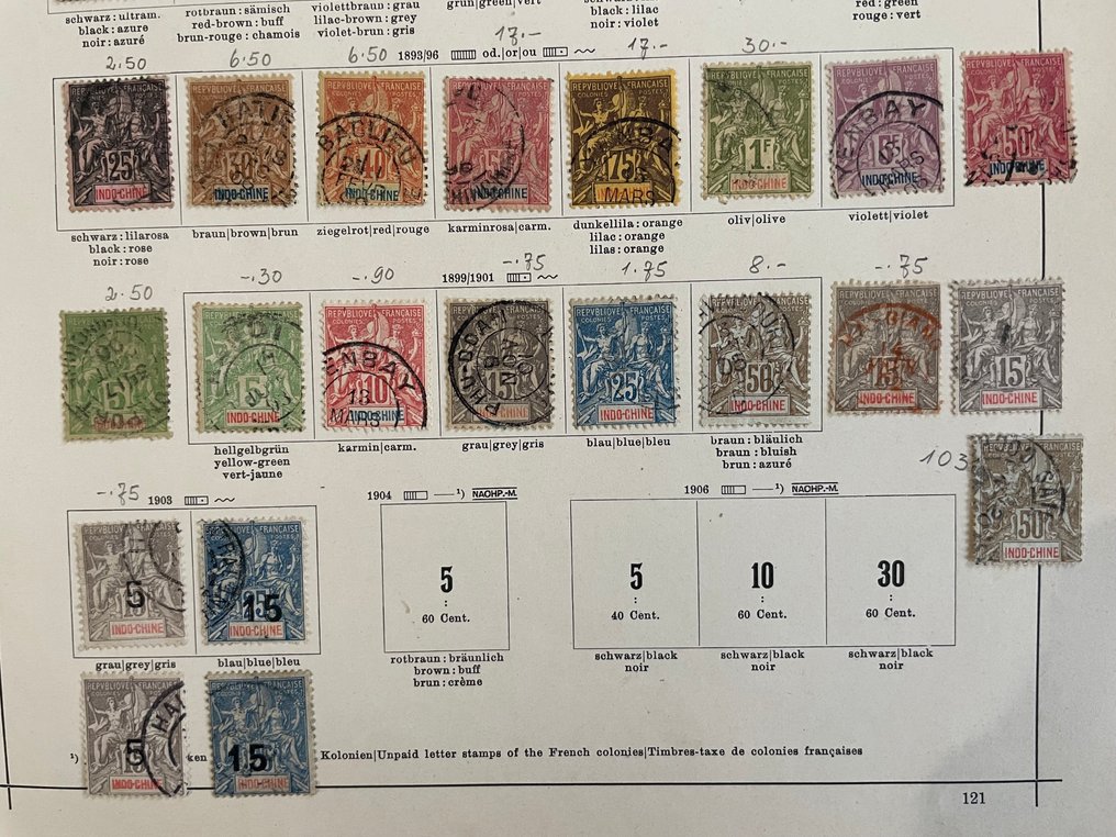 Ινδοκίνα - Μέρος από παλιά συλλογή γενικών συλλογών. #4.3