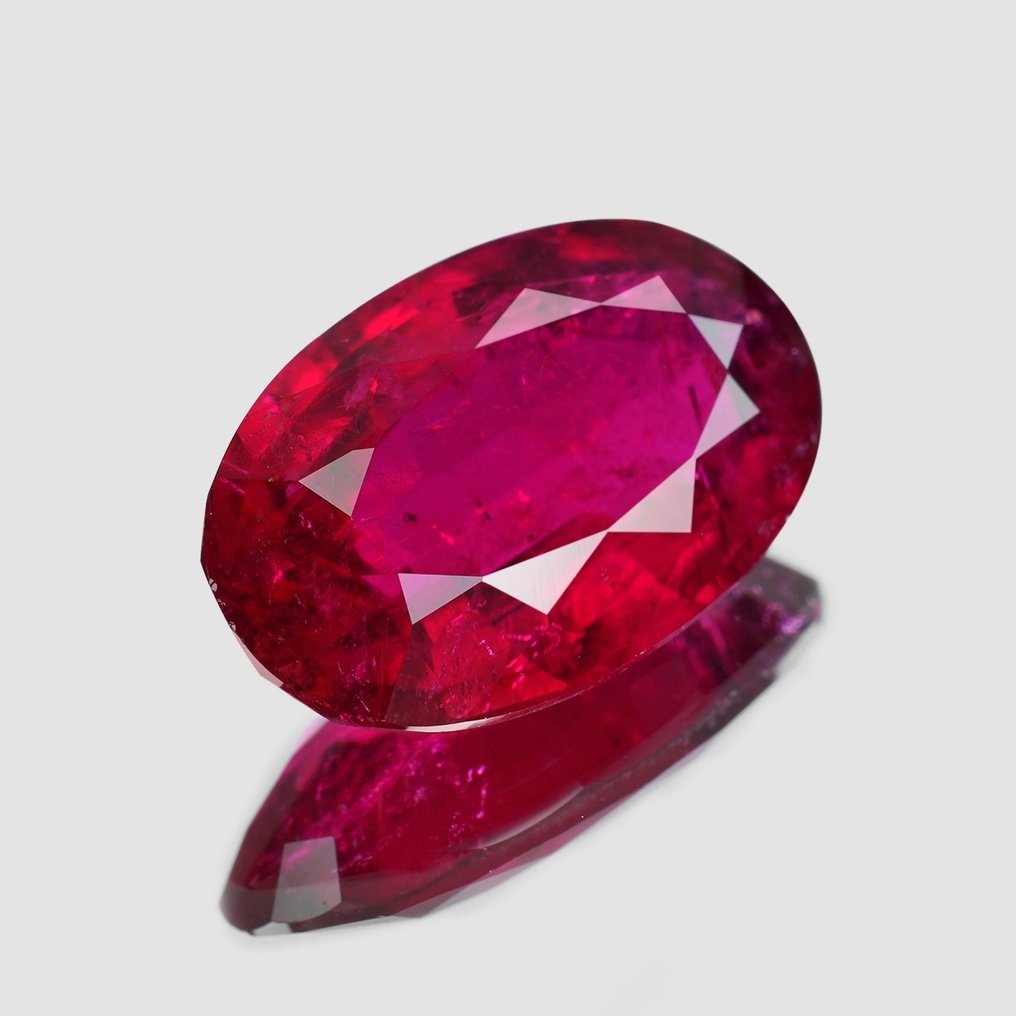 1 pcs Κόκκινο, Μωβ Τουρμαλίνης - 3.21 ct - Διεθνής Ένωση Έγχρωμων Πολύτιμων Λίθων (ICA GemLab) - Rubellite #1.0