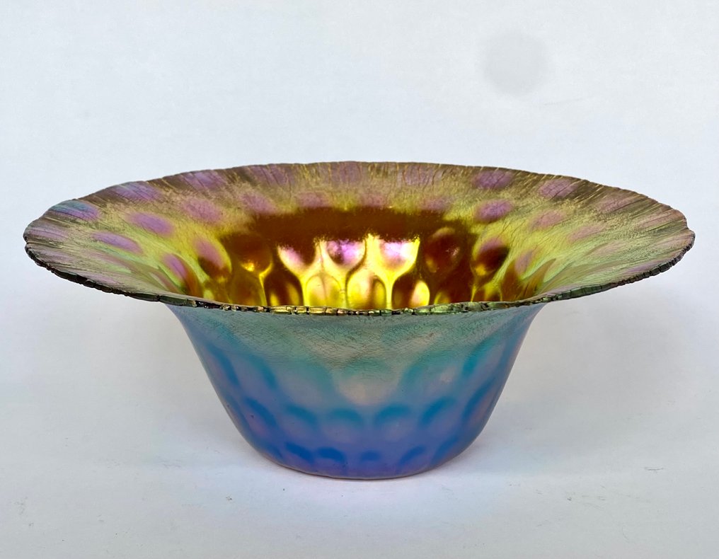 Wazon - Moje stojaki na stół z dmuchanego szkła o intensywnej, wielobarwnej iryzacji, około 1950 roku, #2.1