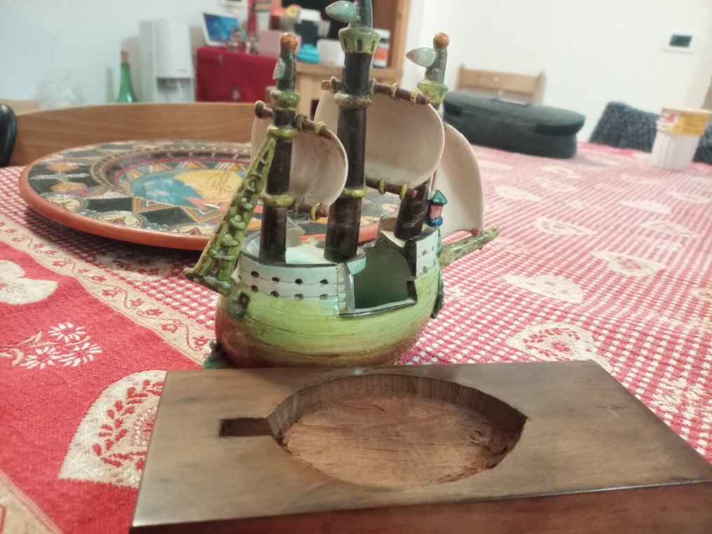 Figura in miniatura - Tosin Caravella piccola - Ceramica #4.3