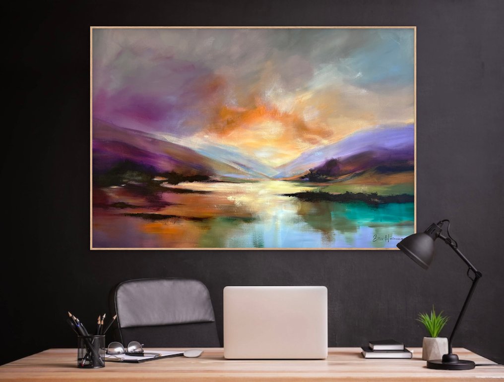 Ellis Hollering - Golden Valley - XXL Abstract landscape #3.2